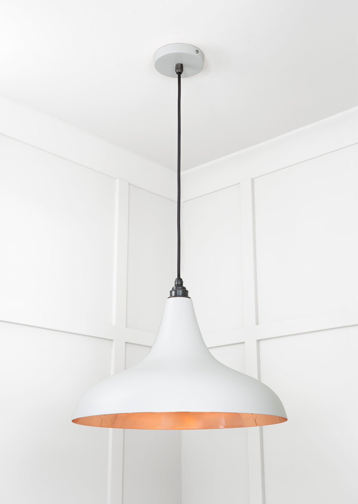 From The Anvil - Smooth Copper Frankley Pendant in Birch | Sku. 49720SBI | Trade Door Handles.