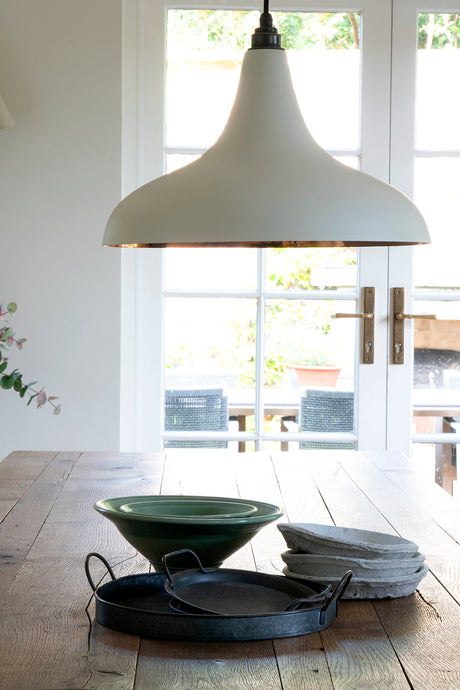 From The Anvil - Smooth Copper Frankley Pendant in Birch | Sku. 49720SBI | Trade Door Handles.