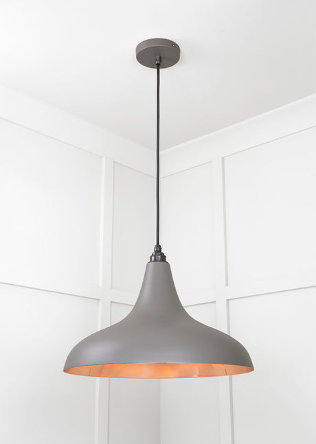 From The Anvil - Smooth Copper Frankley Pendant in Bluff | Sku. 49720SBL | Trade Door Handles.