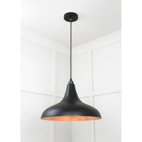 From The Anvil - Smooth Copper Frankley Pendant in Elan Black | Sku. 49720SEB | Trade Door Handles.