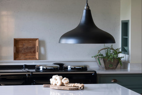 From The Anvil - Smooth Copper Frankley Pendant in Elan Black | Sku. 49720SEB | Trade Door Handles.