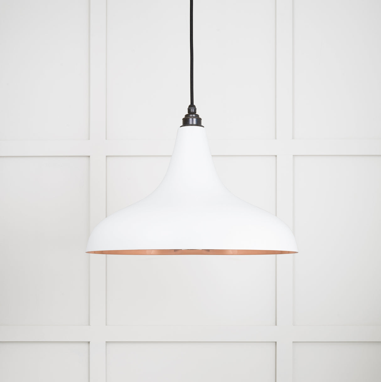 From The Anvil - Smooth Copper Frankley Pendant in Flock | Sku. 49720SF | Trade Door Handles.