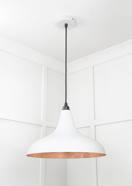 From The Anvil - Smooth Copper Frankley Pendant in Flock | Sku. 49720SF | Trade Door Handles.