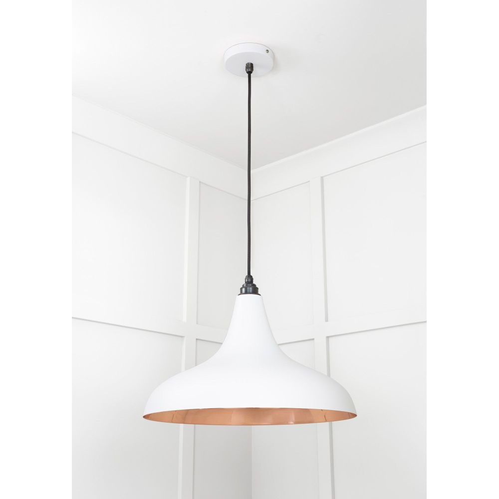 From The Anvil - Smooth Copper Frankley Pendant in Flock | Sku. 49720SF | Trade Door Handles.
