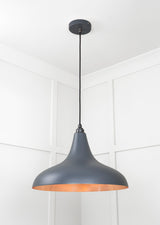 From The Anvil - Smooth Copper Frankley Pendant in Slate | Sku. 49720SSL | Trade Door Handles.