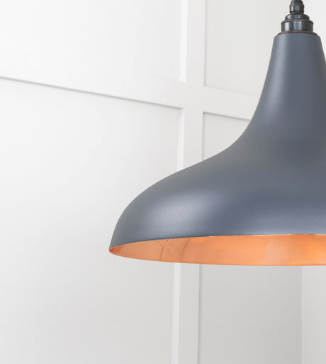 From The Anvil - Smooth Copper Frankley Pendant in Slate | Sku. 49720SSL | Trade Door Handles.