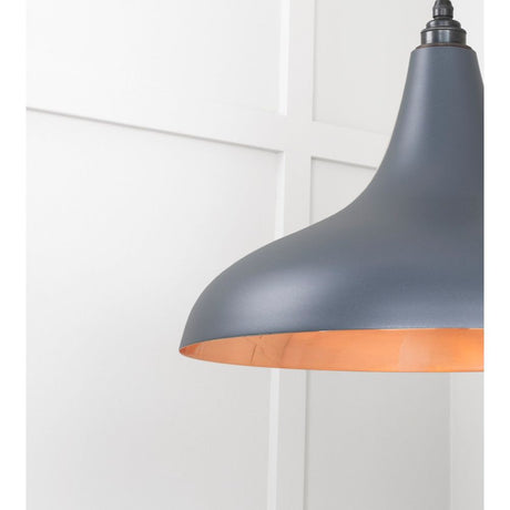 From The Anvil - Smooth Copper Frankley Pendant in Slate | Sku. 49720SSL | Trade Door Handles.