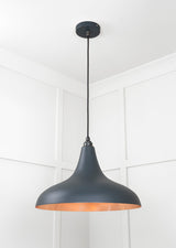 From The Anvil - Smooth Copper Frankley Pendant in Soot | Sku. 49720SSO | Trade Door Handles.