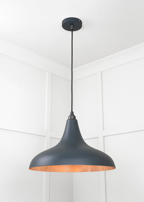 From The Anvil - Smooth Copper Frankley Pendant in Soot | Sku. 49720SSO | Trade Door Handles.