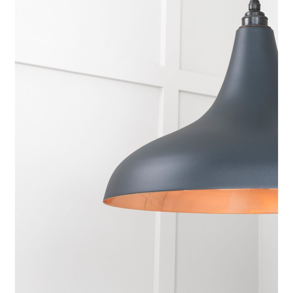 From The Anvil - Smooth Copper Frankley Pendant in Soot | Sku. 49720SSO | Trade Door Handles.