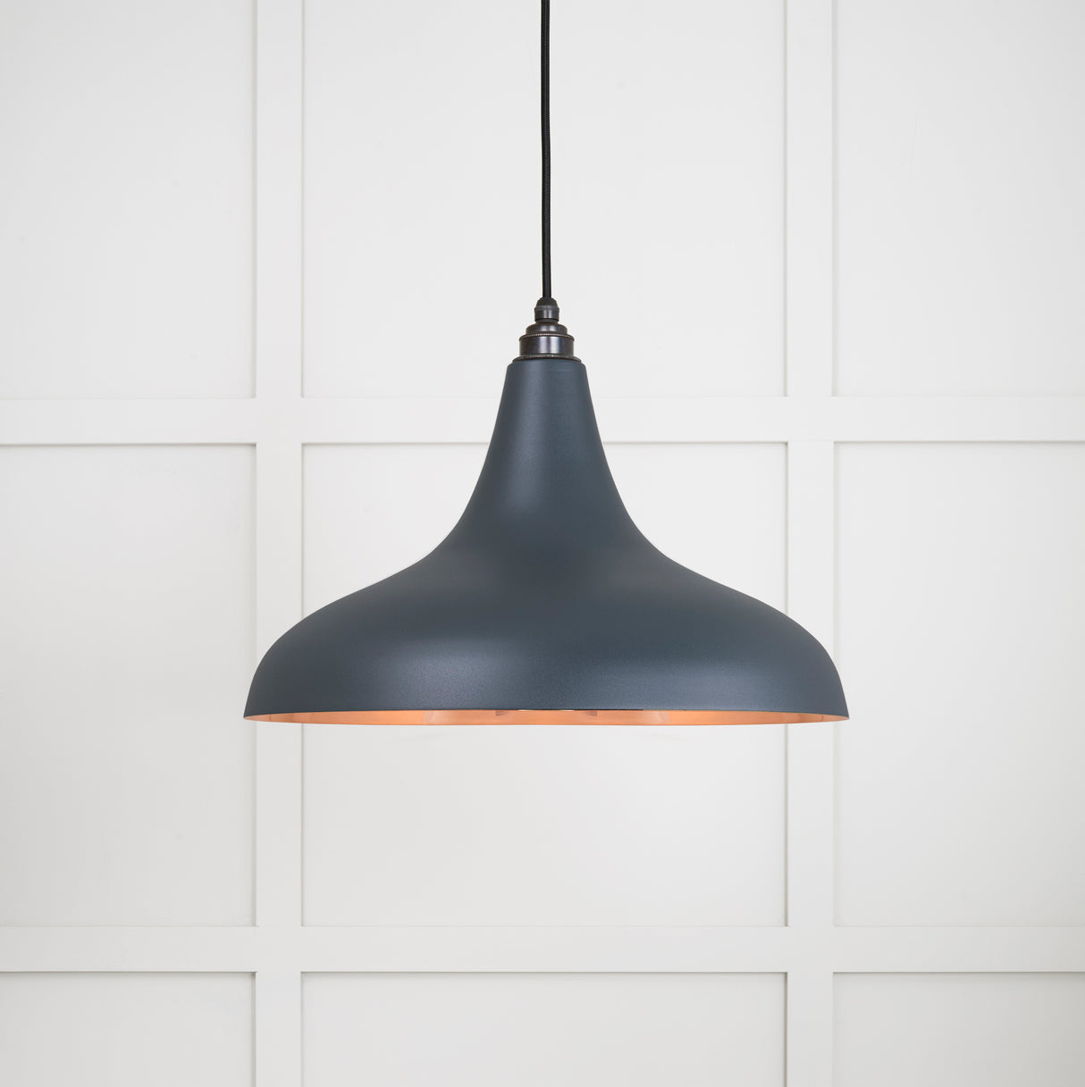 From The Anvil - Smooth Copper Frankley Pendant in Soot | Sku. 49720SSO | Trade Door Handles.