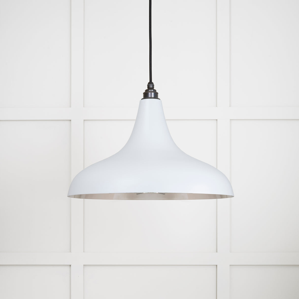 From The Anvil - Smooth Nickel Frankley Pendant in Birch | Sku. 49721SBI | Trade Door Handles.