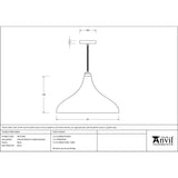 From The Anvil - Smooth Nickel Frankley Pendant in Birch | Sku. 49721SBI | Trade Door Handles.