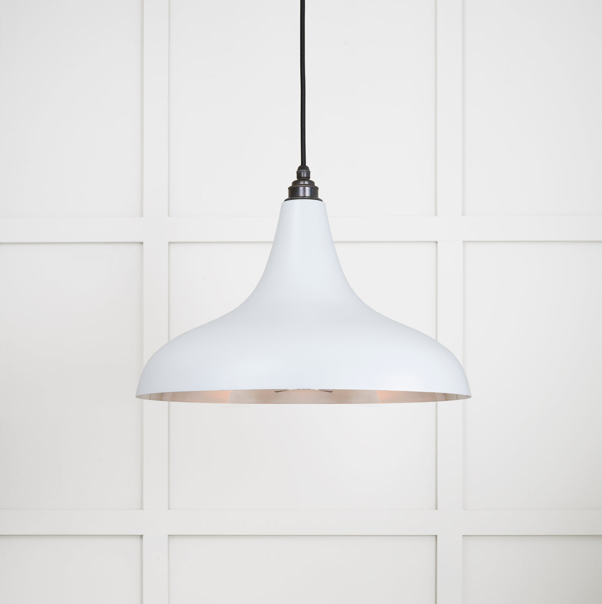 From The Anvil - Smooth Nickel Frankley Pendant in Birch | Sku. 49721SBI | Trade Door Handles.