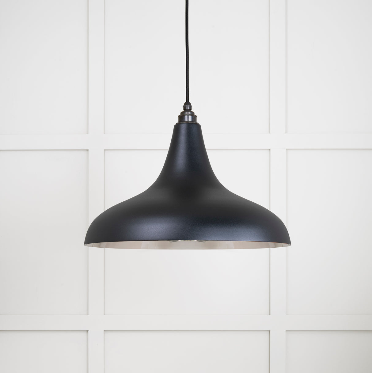 From The Anvil - Smooth Nickel Frankley Pendant in Elan Black | Sku. 49721SEB | Trade Door Handles.