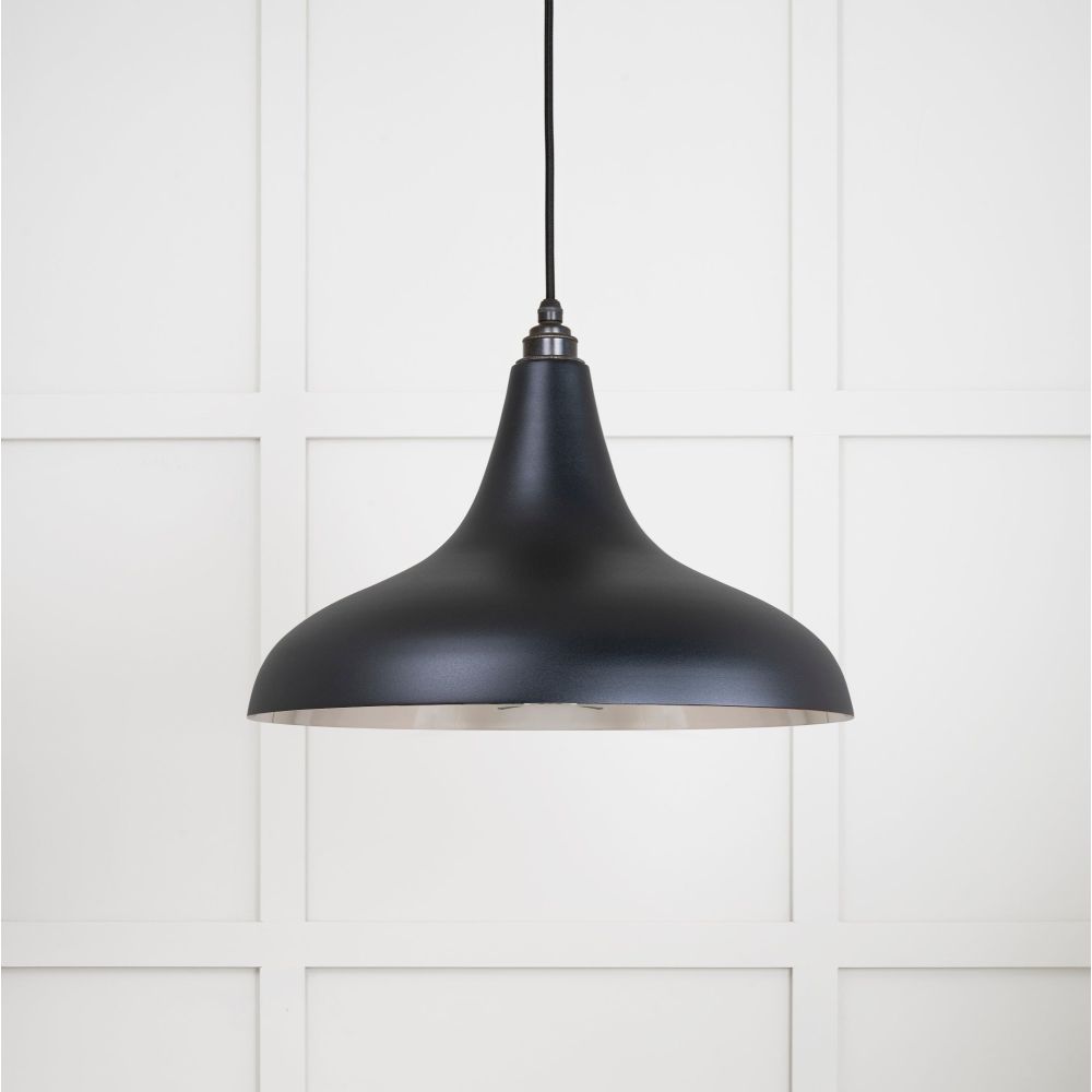 From The Anvil - Smooth Nickel Frankley Pendant in Elan Black | Sku. 49721SEB | Trade Door Handles.