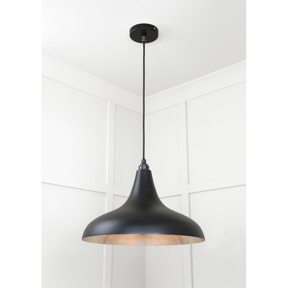 From The Anvil - Smooth Nickel Frankley Pendant in Elan Black | Sku. 49721SEB | Trade Door Handles.