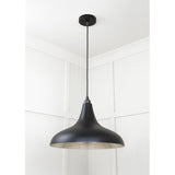 From The Anvil - Smooth Nickel Frankley Pendant in Elan Black | Sku. 49721SEB | Trade Door Handles.