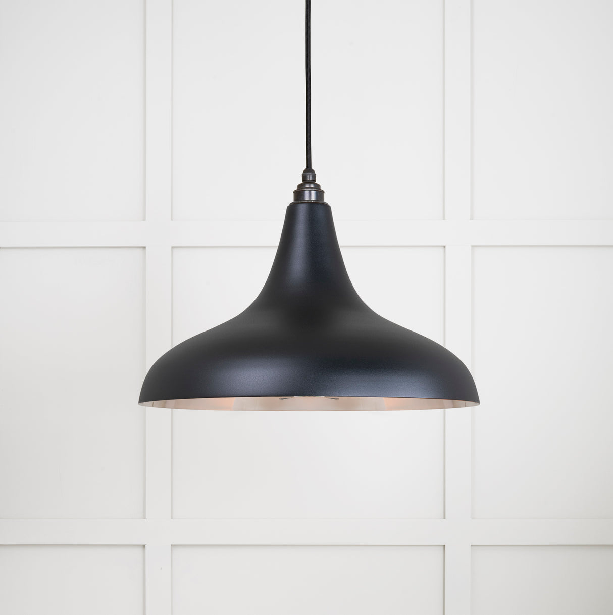 From The Anvil - Smooth Nickel Frankley Pendant in Elan Black | Sku. 49721SEB | Trade Door Handles.