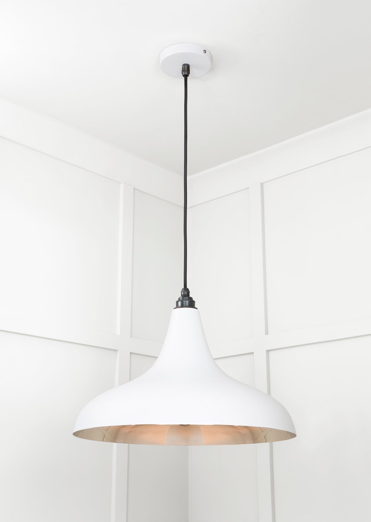 From The Anvil - Smooth Nickel Frankley Pendant in Flock | Sku. 49721SF | Trade Door Handles.