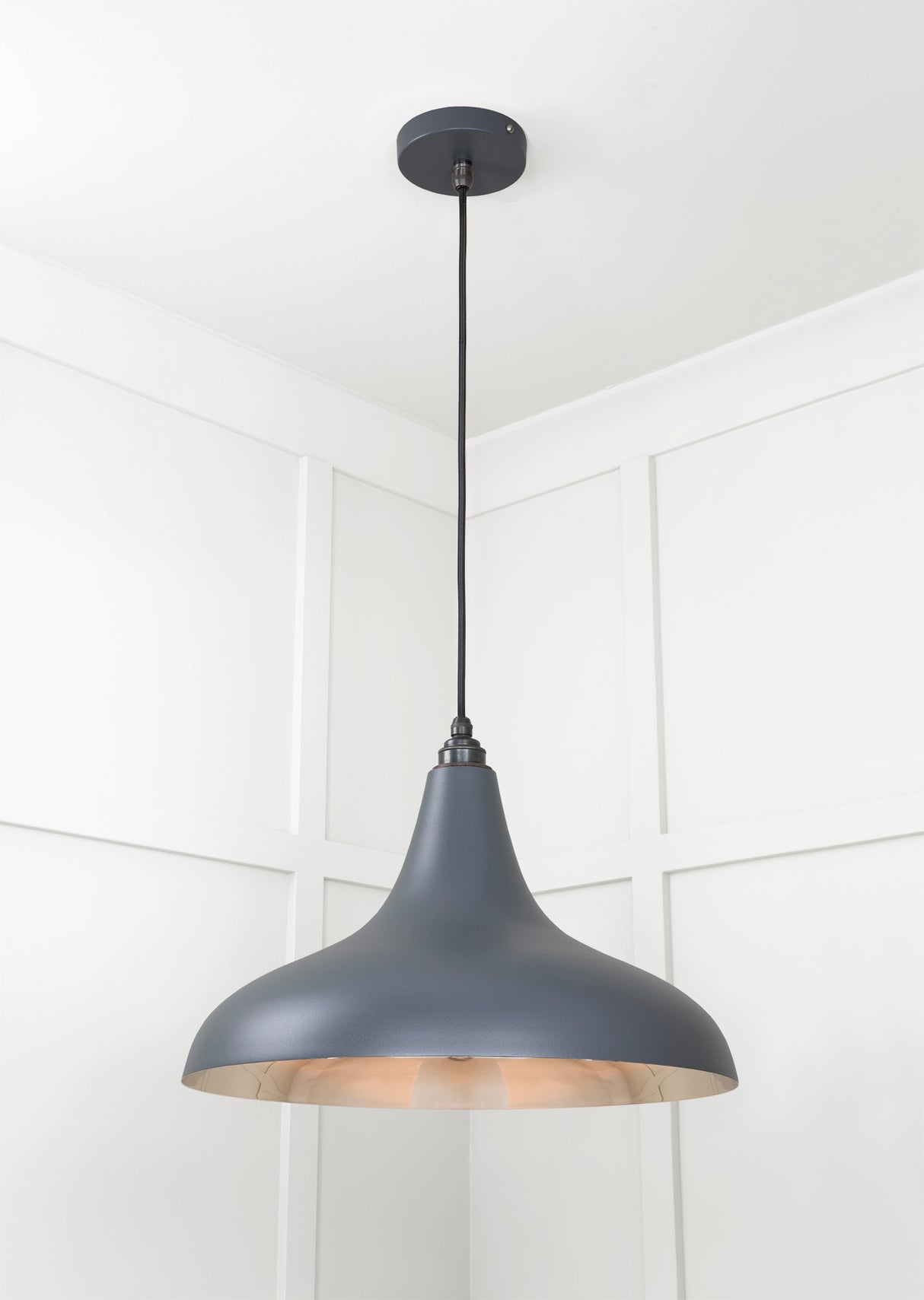 From The Anvil - Smooth Nickel Frankley Pendant in Slate | Sku. 49721SSL | Trade Door Handles.
