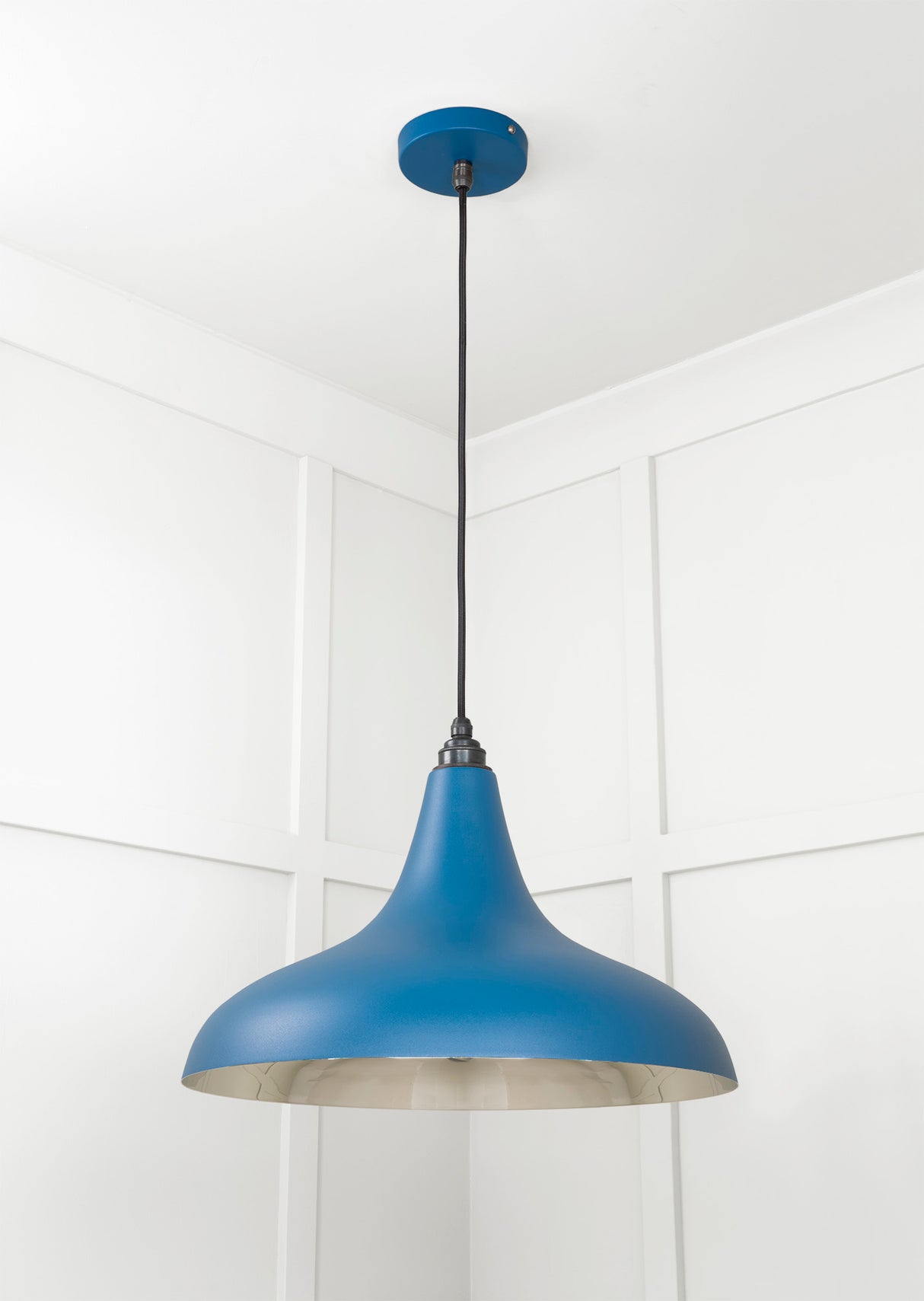 From The Anvil - Smooth Nickel Frankley Pendant in Upstream | Sku. 49721SU | Trade Door Handles.
