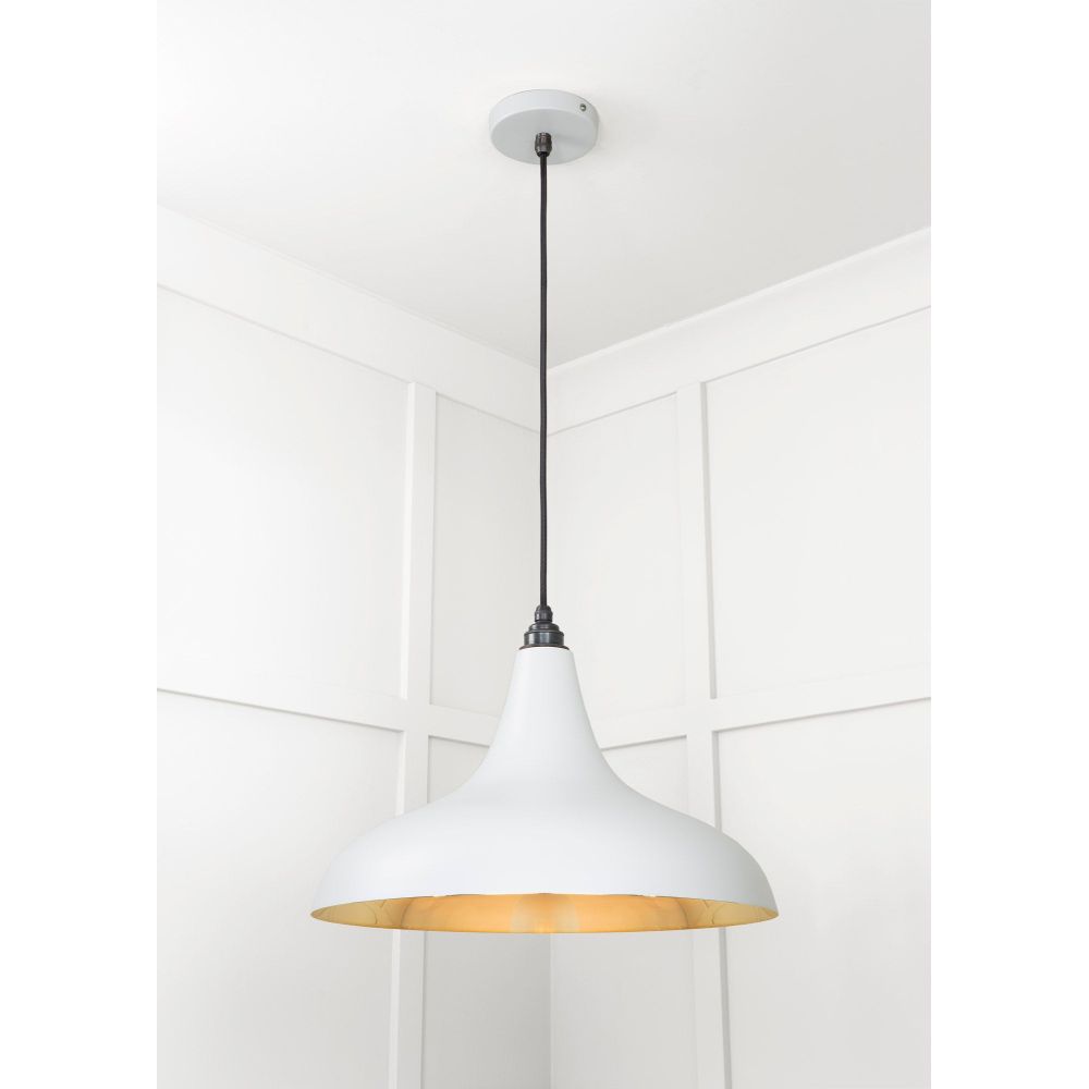 From The Anvil - Smooth Brass Frankley Pendant in Birch | Sku. 49722SBI | Trade Door Handles.