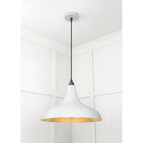 From The Anvil - Smooth Brass Frankley Pendant in Birch | Sku. 49722SBI | Trade Door Handles.