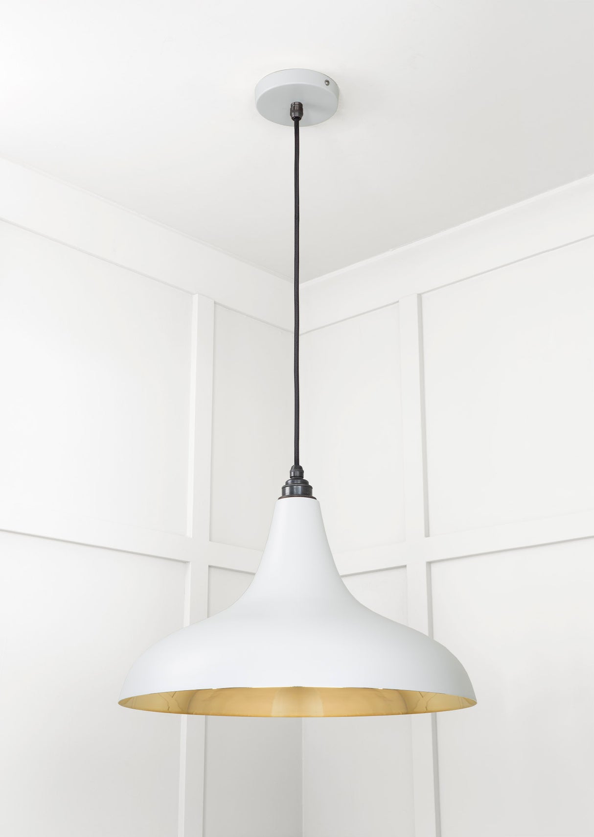 From The Anvil - Smooth Brass Frankley Pendant in Birch | Sku. 49722SBI | Trade Door Handles.