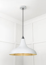 From The Anvil - Smooth Brass Frankley Pendant in Birch | Sku. 49722SBI | Trade Door Handles.