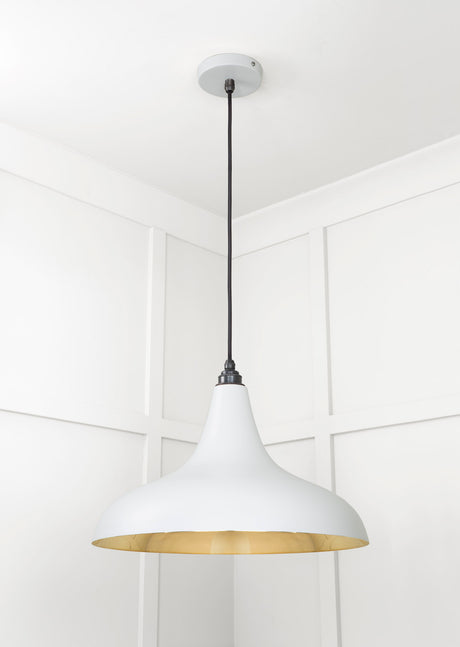 From The Anvil - Smooth Brass Frankley Pendant in Birch | Sku. 49722SBI | Trade Door Handles.