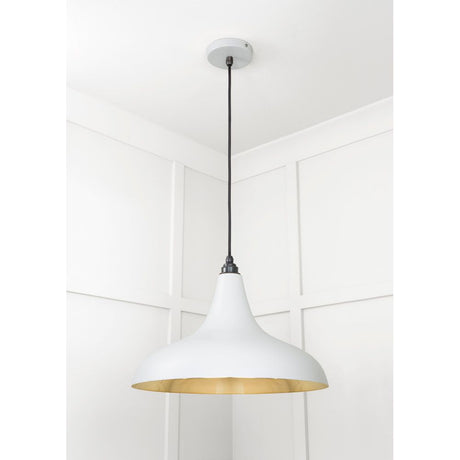 From The Anvil - Smooth Brass Frankley Pendant in Birch | Sku. 49722SBI | Trade Door Handles.