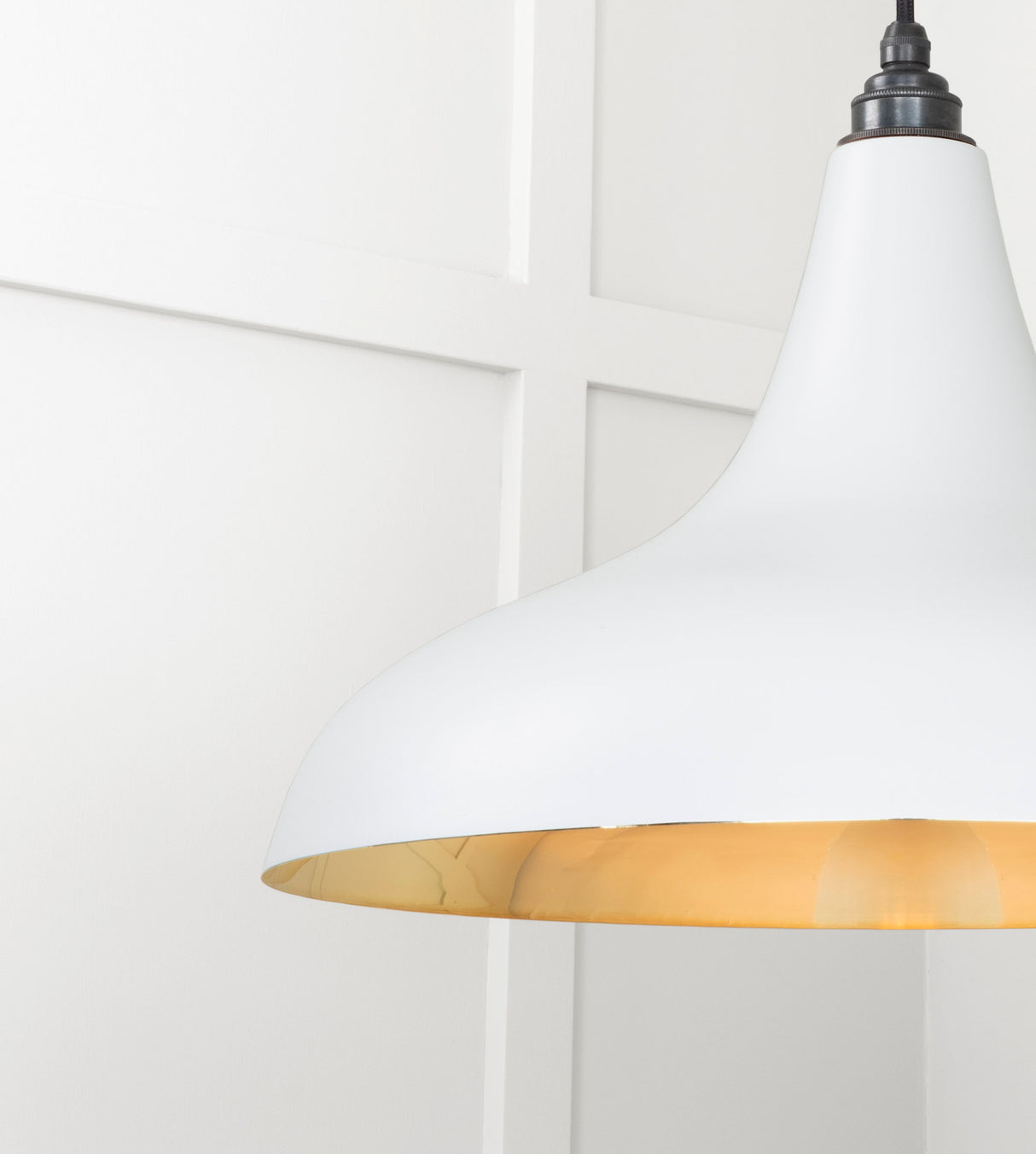 From The Anvil - Smooth Brass Frankley Pendant in Birch | Sku. 49722SBI | Trade Door Handles.