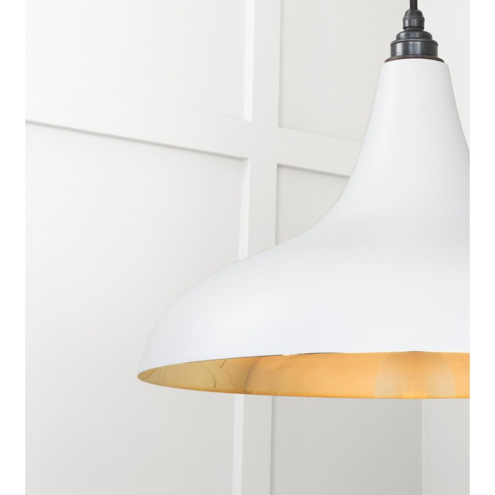 From The Anvil - Smooth Brass Frankley Pendant in Birch | Sku. 49722SBI | Trade Door Handles.