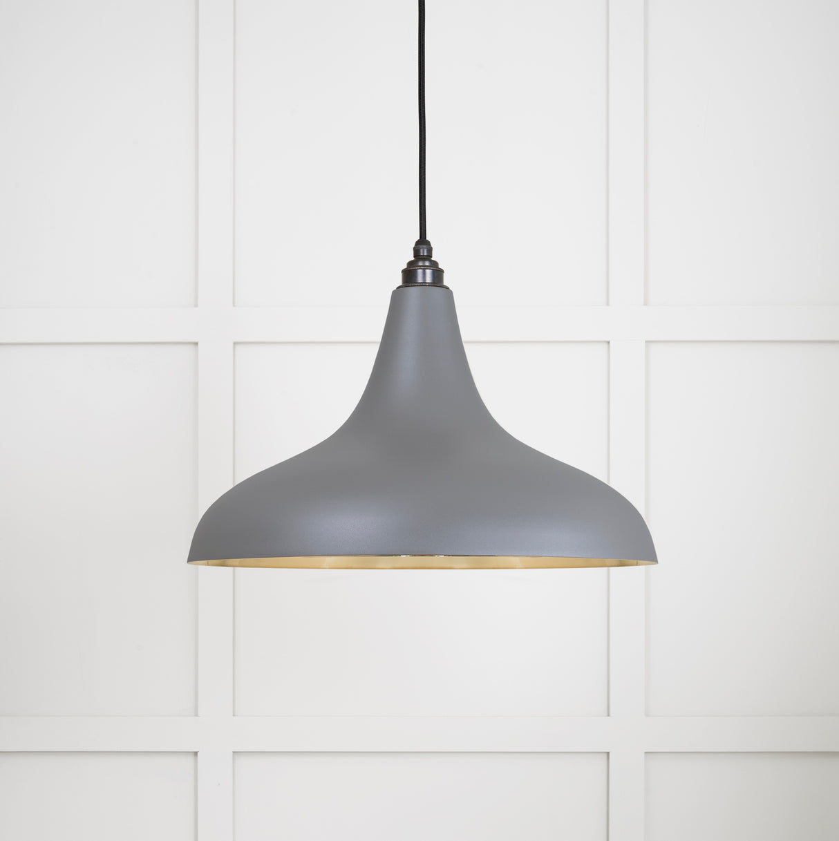 From The Anvil - Smooth Brass Frankley Pendant in Bluff | Sku. 49722SBL | Trade Door Handles.