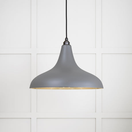 From The Anvil - Smooth Brass Frankley Pendant in Bluff | Sku. 49722SBL | Trade Door Handles.