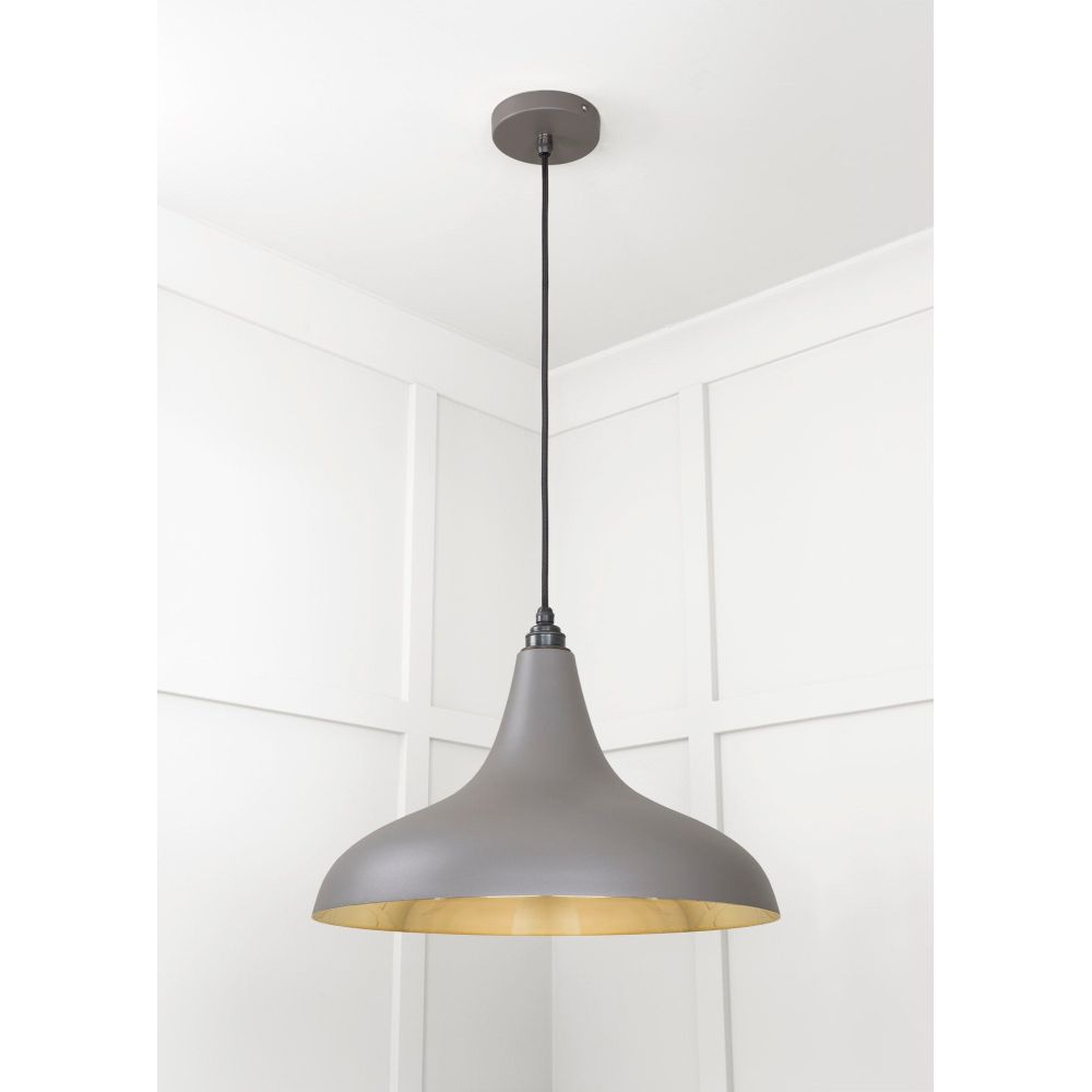 From The Anvil - Smooth Brass Frankley Pendant in Bluff | Sku. 49722SBL | Trade Door Handles.
