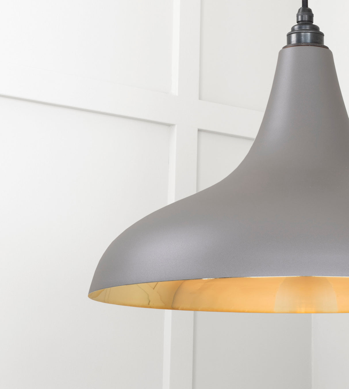 From The Anvil - Smooth Brass Frankley Pendant in Bluff | Sku. 49722SBL | Trade Door Handles.