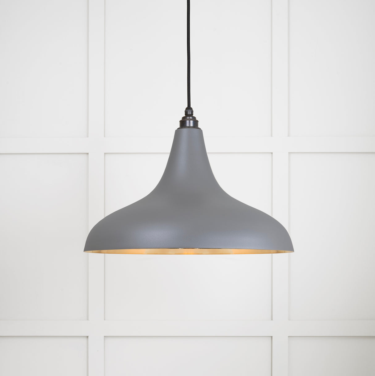 From The Anvil - Smooth Brass Frankley Pendant in Bluff | Sku. 49722SBL | Trade Door Handles.