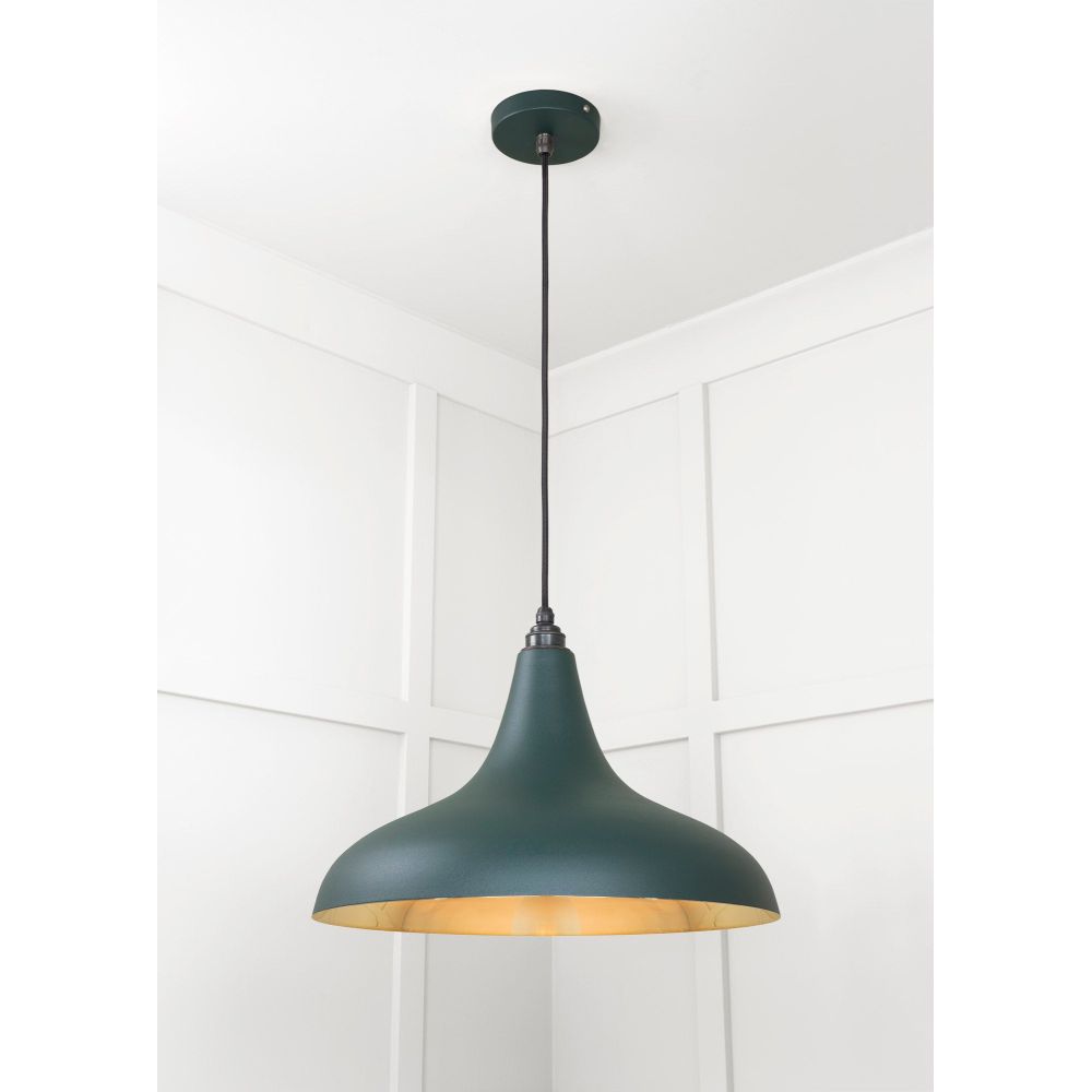 From The Anvil - Smooth Brass Frankley Pendant in Dingle | Sku. 49722SDI | Trade Door Handles.