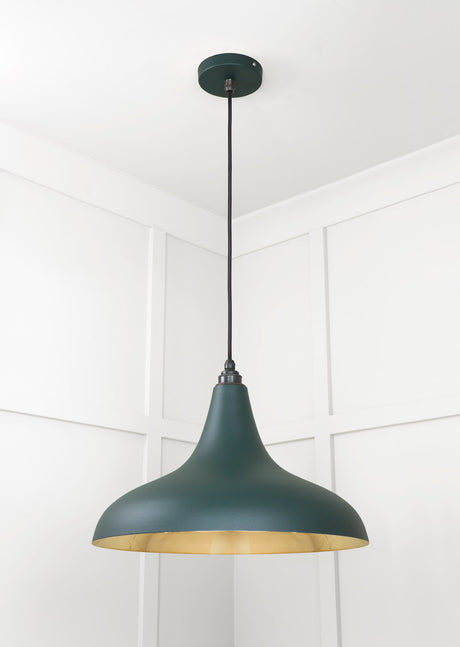 From The Anvil - Smooth Brass Frankley Pendant in Dingle | Sku. 49722SDI | Trade Door Handles.