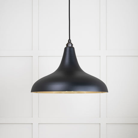 From The Anvil - Smooth Brass Frankley Pendant in Elan Black | Sku. 49722SEB | Trade Door Handles.