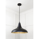 From The Anvil - Smooth Brass Frankley Pendant in Elan Black | Sku. 49722SEB | Trade Door Handles.