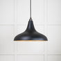 From The Anvil - Smooth Brass Frankley Pendant in Elan Black | Sku. 49722SEB | Trade Door Handles.