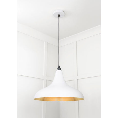 From The Anvil - Smooth Brass Frankley Pendant in Flock | Sku. 49722SF | Trade Door Handles.