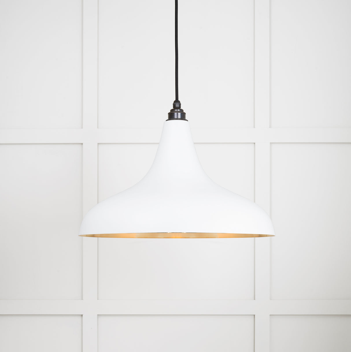 From The Anvil - Smooth Brass Frankley Pendant in Flock | Sku. 49722SF | Trade Door Handles.