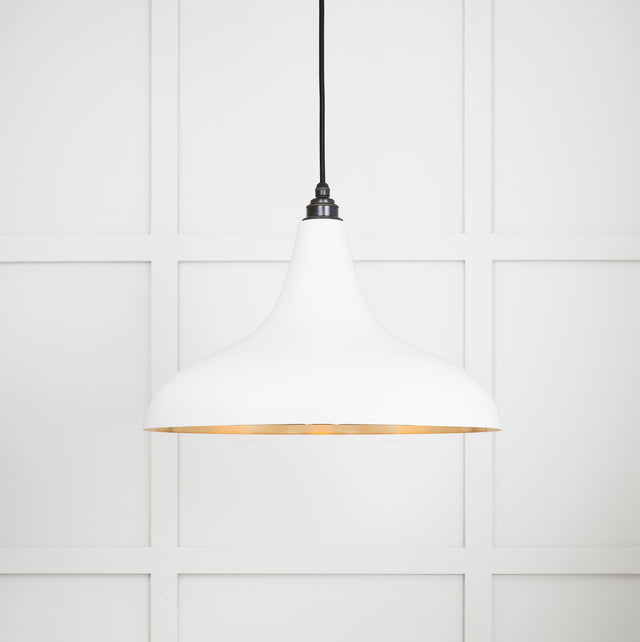 From The Anvil - Smooth Brass Frankley Pendant in Flock | Sku. 49722SF | Trade Door Handles.