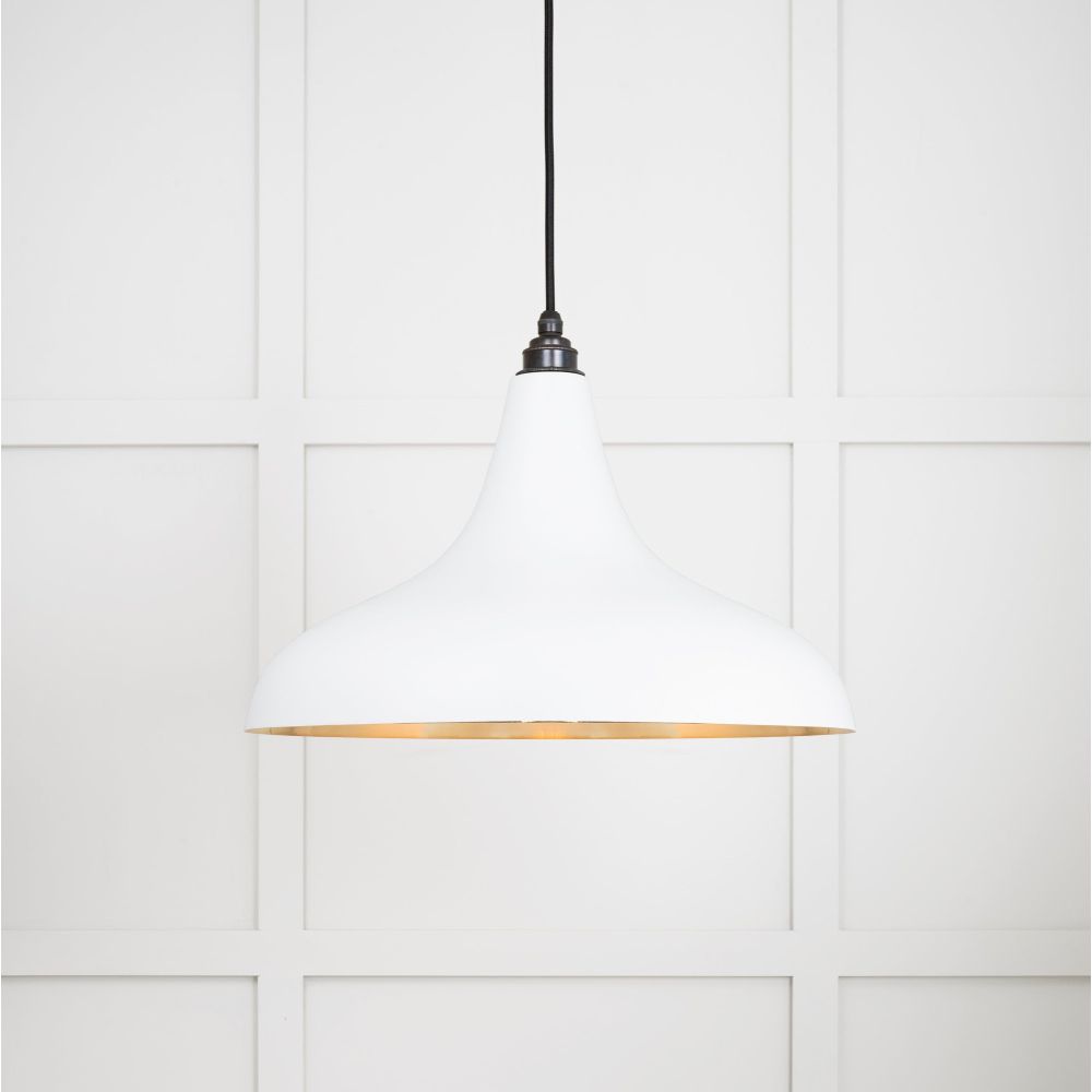 From The Anvil - Smooth Brass Frankley Pendant in Flock | Sku. 49722SF | Trade Door Handles.