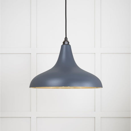 From The Anvil - Smooth Brass Frankley Pendant in Slate | Sku. 49722SSL | Trade Door Handles.