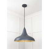 From The Anvil - Smooth Brass Frankley Pendant in Slate | Sku. 49722SSL | Trade Door Handles.